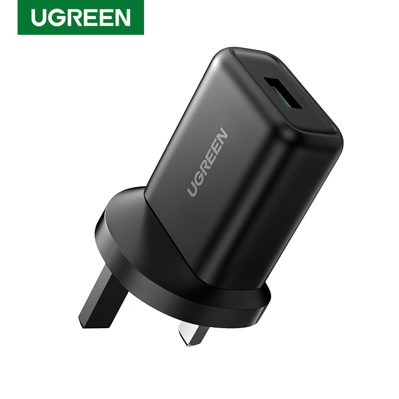 UGREEN Fast Charging Power Adapter with QC3.0 UK (Black) 70165