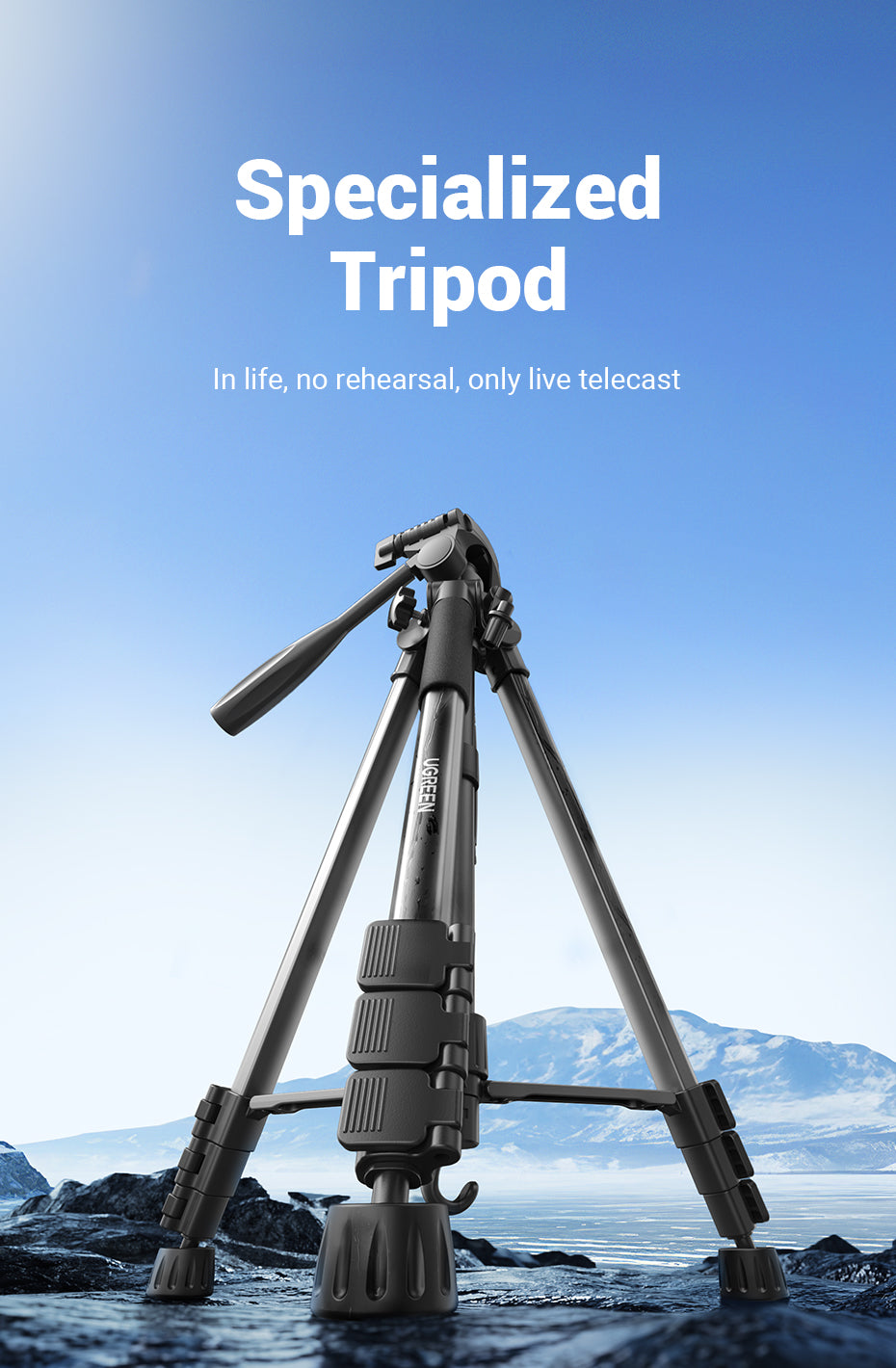 UGREEN Professional Tripod for Phone & Camera 15187