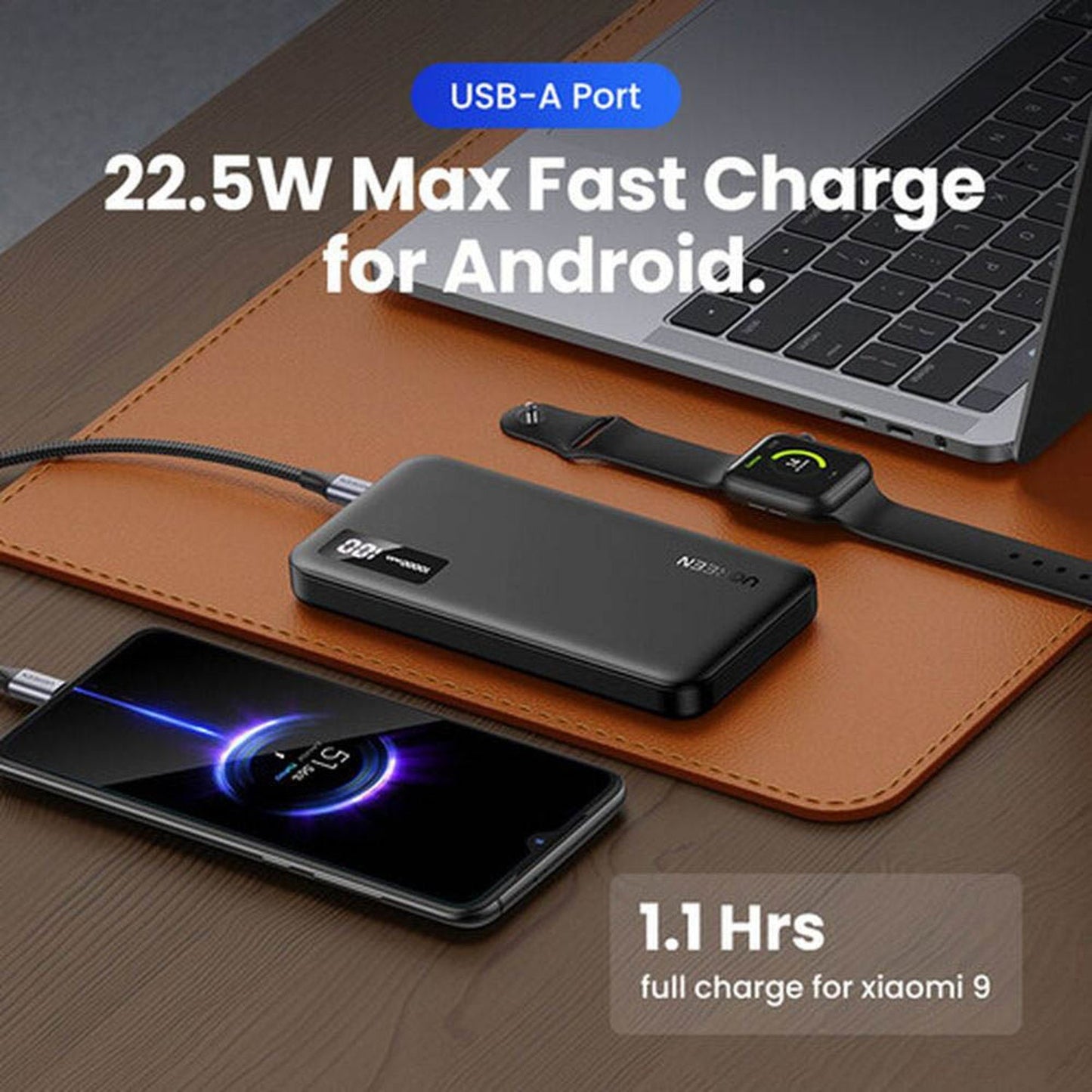 UGREEN 10000mAh Two-way Fast Charging Power Bank Black 25742