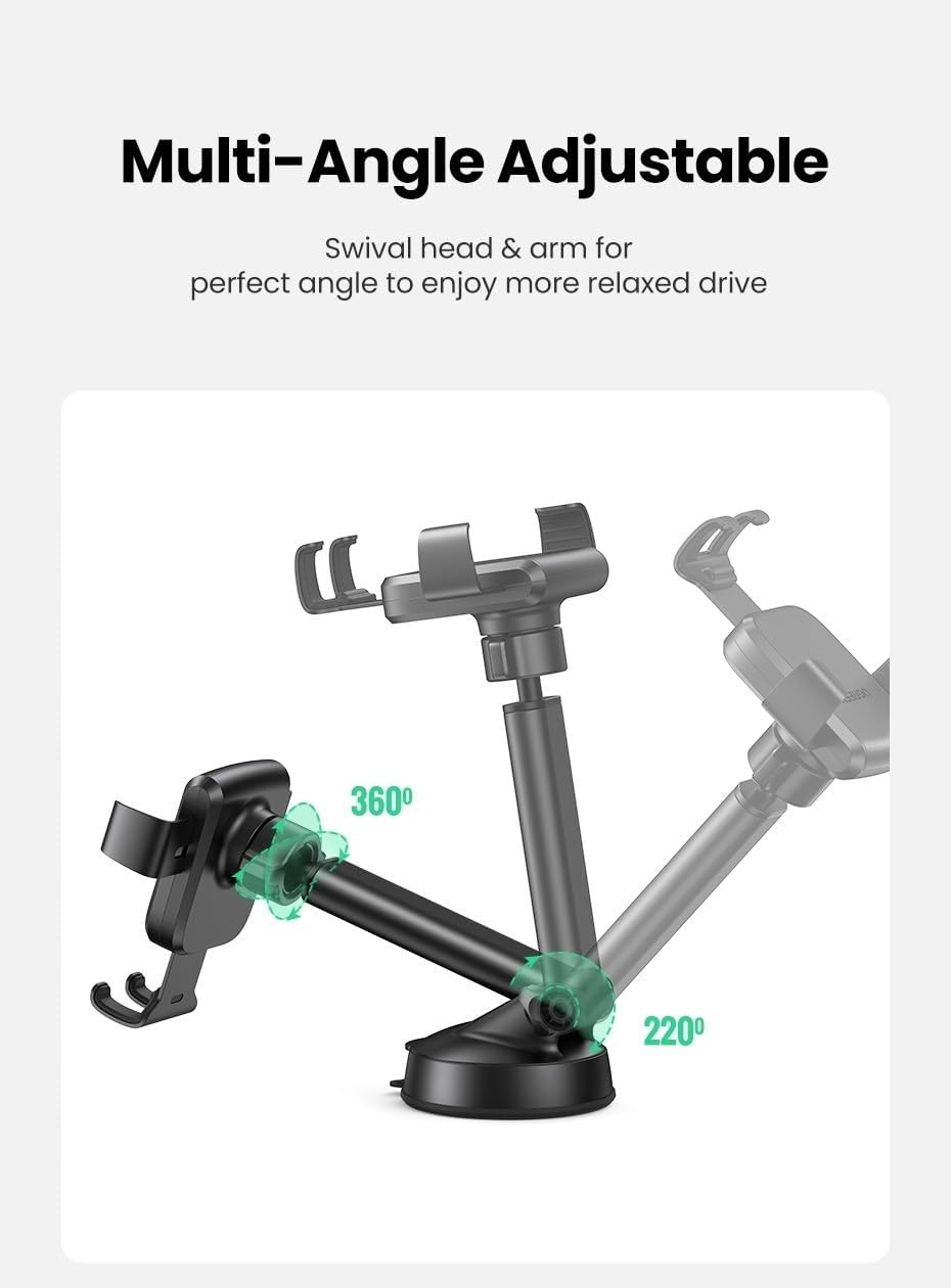 UGREEN Gravity Phone Holder with Suction Cup (Black) 60990B
