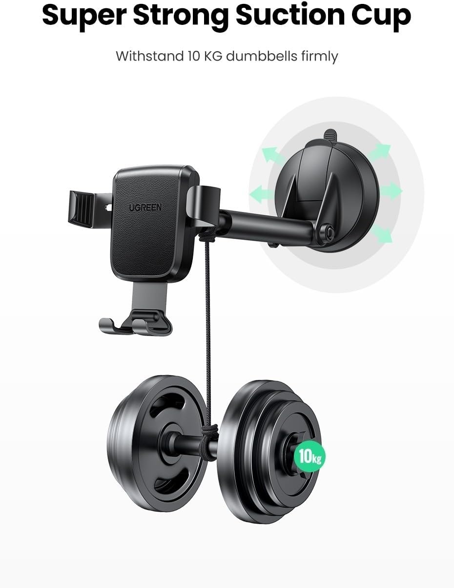 UGREEN Gravity Phone Holder with Suction Cup (Black) 60990B