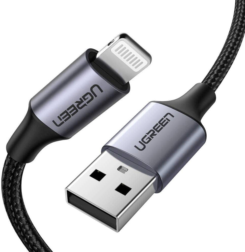 UGREEN Lightning to USB Cable Alu Case with Braided 1m (Black) 60156