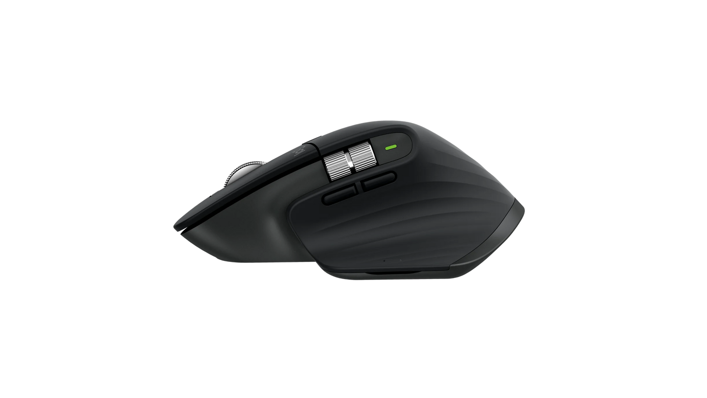 Logitech MX Master 3S - Wireless Performance Mouse with Ultra-Fast Scrolling, Ergo, 8K DPI, Track on Glass, Quiet Clicks, USB-C, Bluetooth, Windows, Linux, Chrome - Graphite