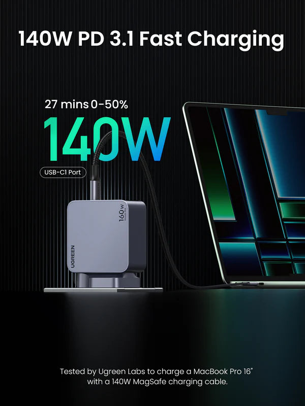 UGREEN Nexode Pro 160W 4-Port GaN Fast Charger Set UK 25878