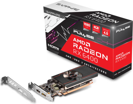 Sapphire Pulse AMD Radeon RX 6400 Low Profile Graphics Card