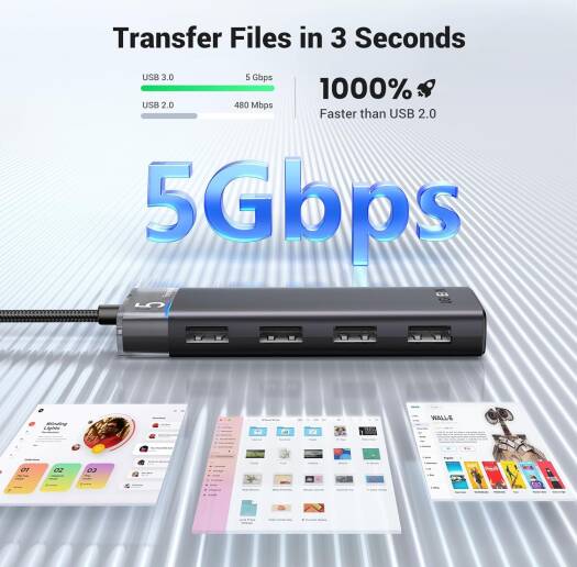 UGREEN 15548 USB Hub 3.2 Ultra Slim Data Hub 4 Ports