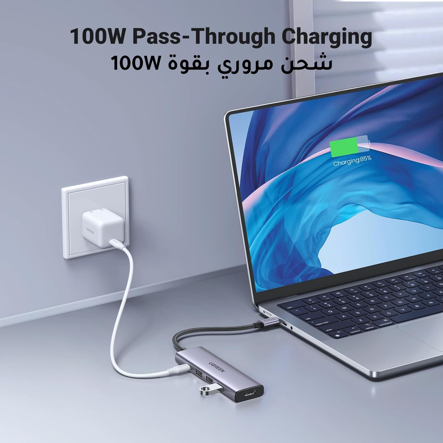 UGREEN 15596 Revodok USB C Hub 5 in 1 Multiport Adapter 4K HDMI