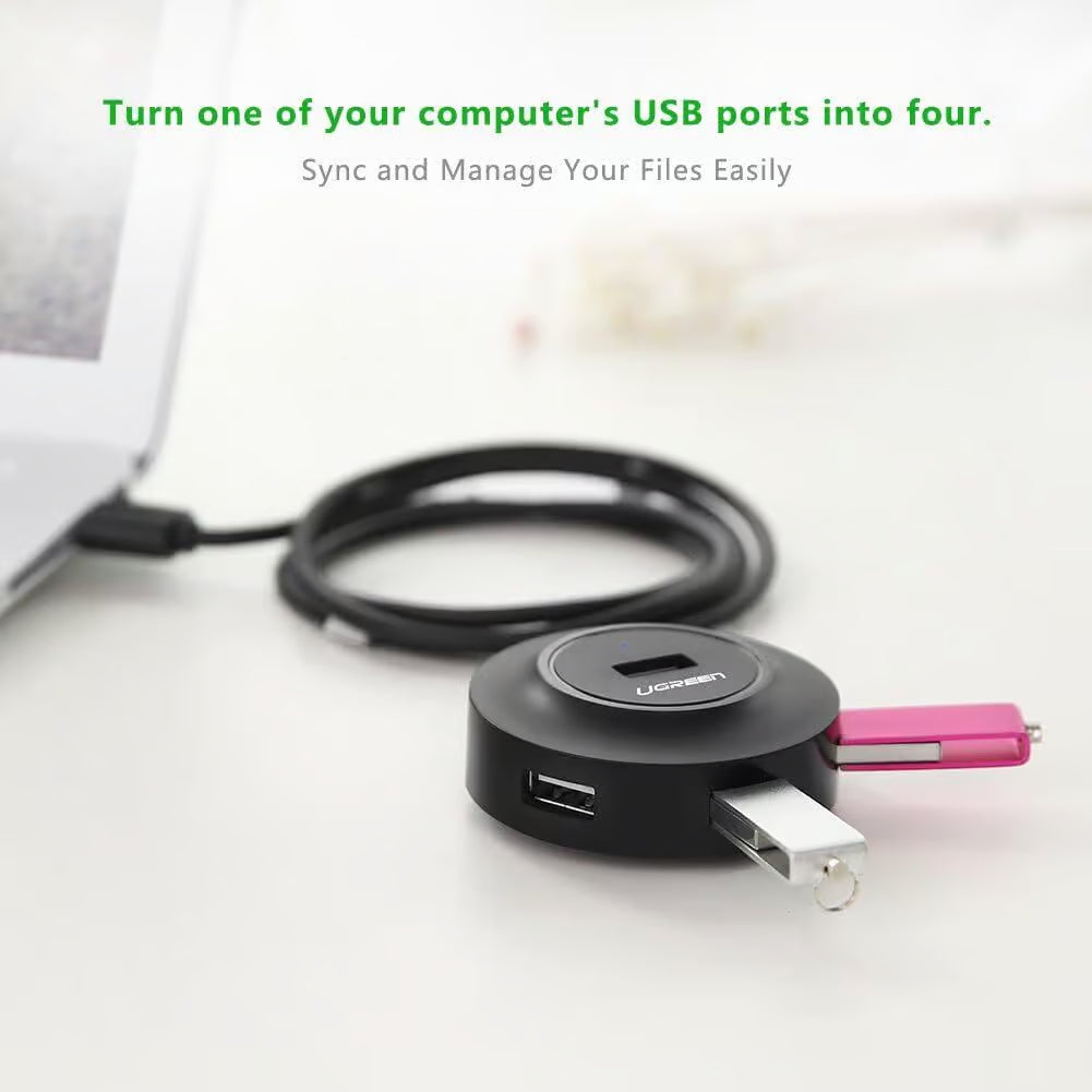 UGREEN 20277 USB 2.0 Hub 4-Port Splitter (1 Meter)