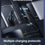 UGREEN 35025 130W 3-Port Fast Car Charger
