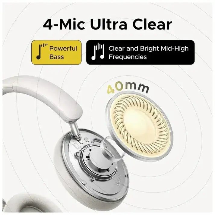 UGREEN 45017 Studio Max2 Wireless Headphone Light Gray
