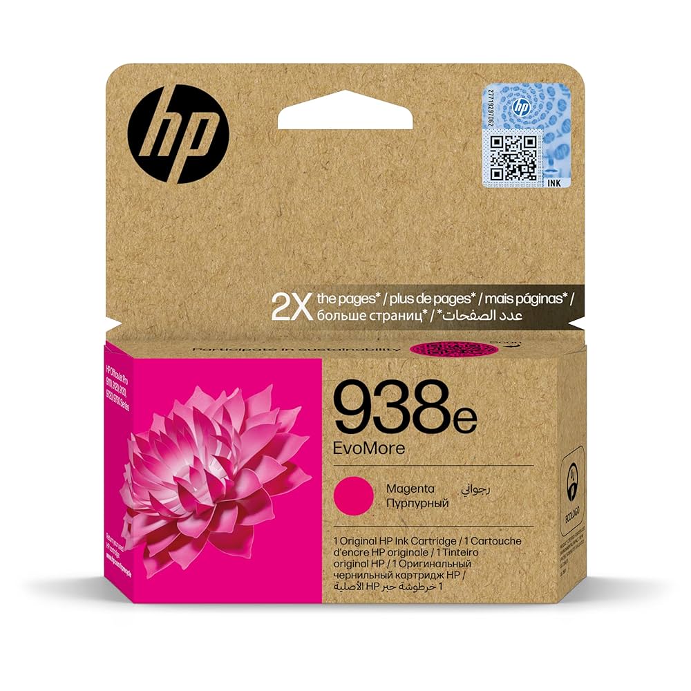 HP 938e EvoMore Magenta Original Ink Cartridge 4S6Y0PE