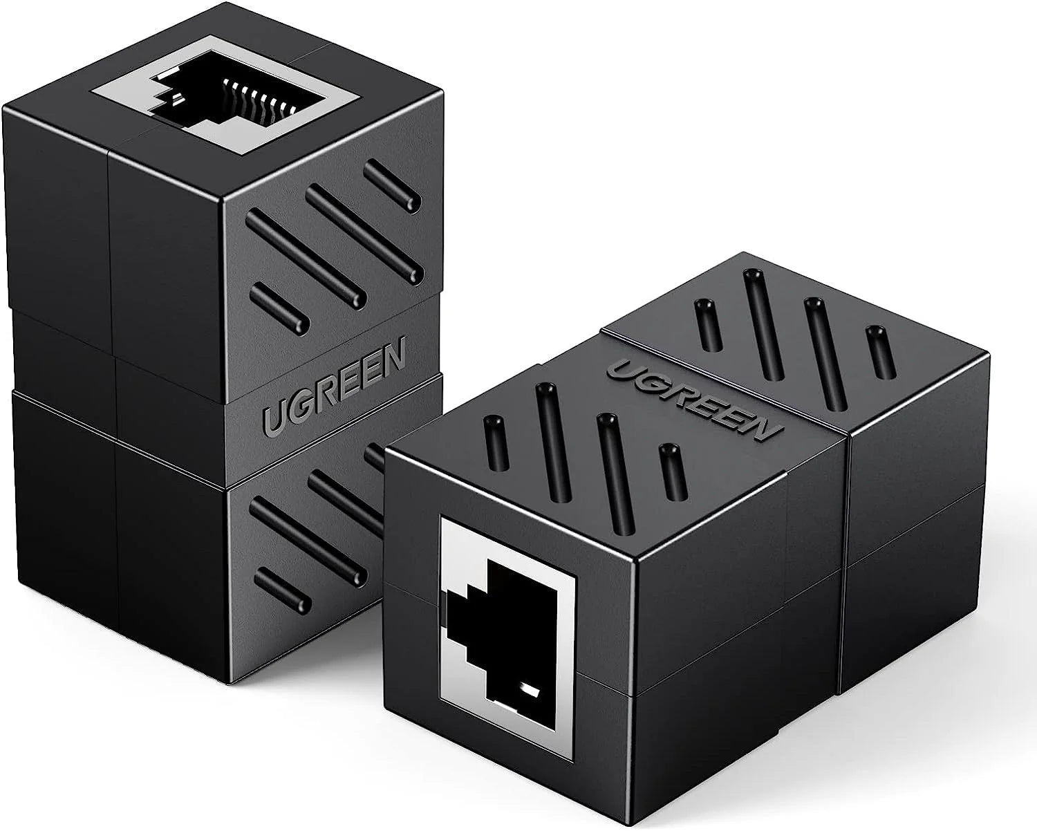 UGREEN RJ45 Network Keystone Jack Inline Coupler Female to Female 1pcs (Black) 20390
