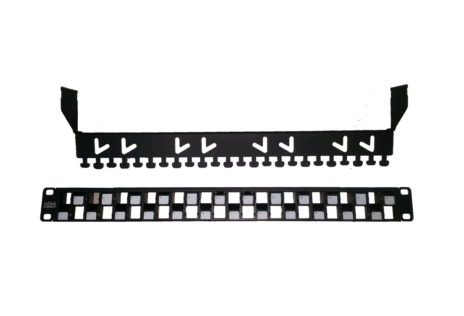 Infilink HP Cat 6A Patch Panel unloaded 24 Port