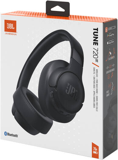 JBL Tune 720BT Wireless On-Ear Headphones T720BTBLK