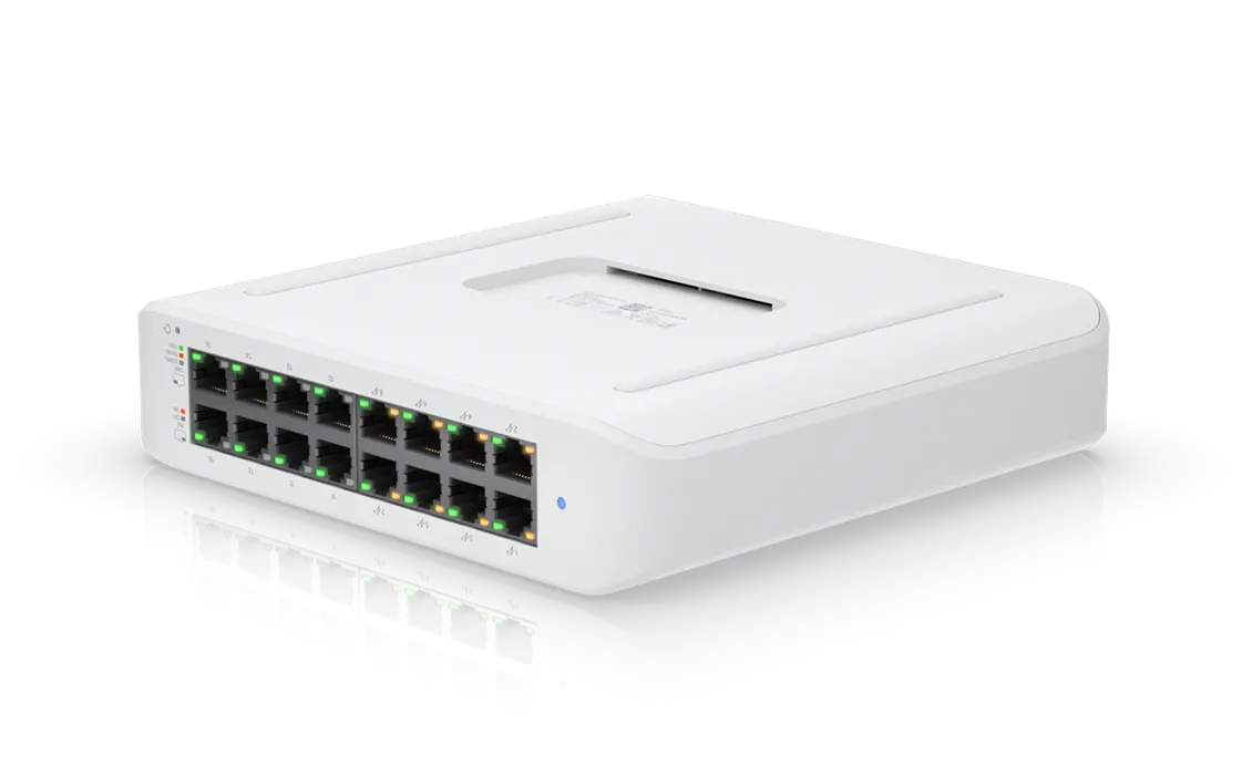 Ubiquiti USW-Lite-16-PoE UniFi 16-Port Cloud Managed Desktop Gigabit PoE+ Switch