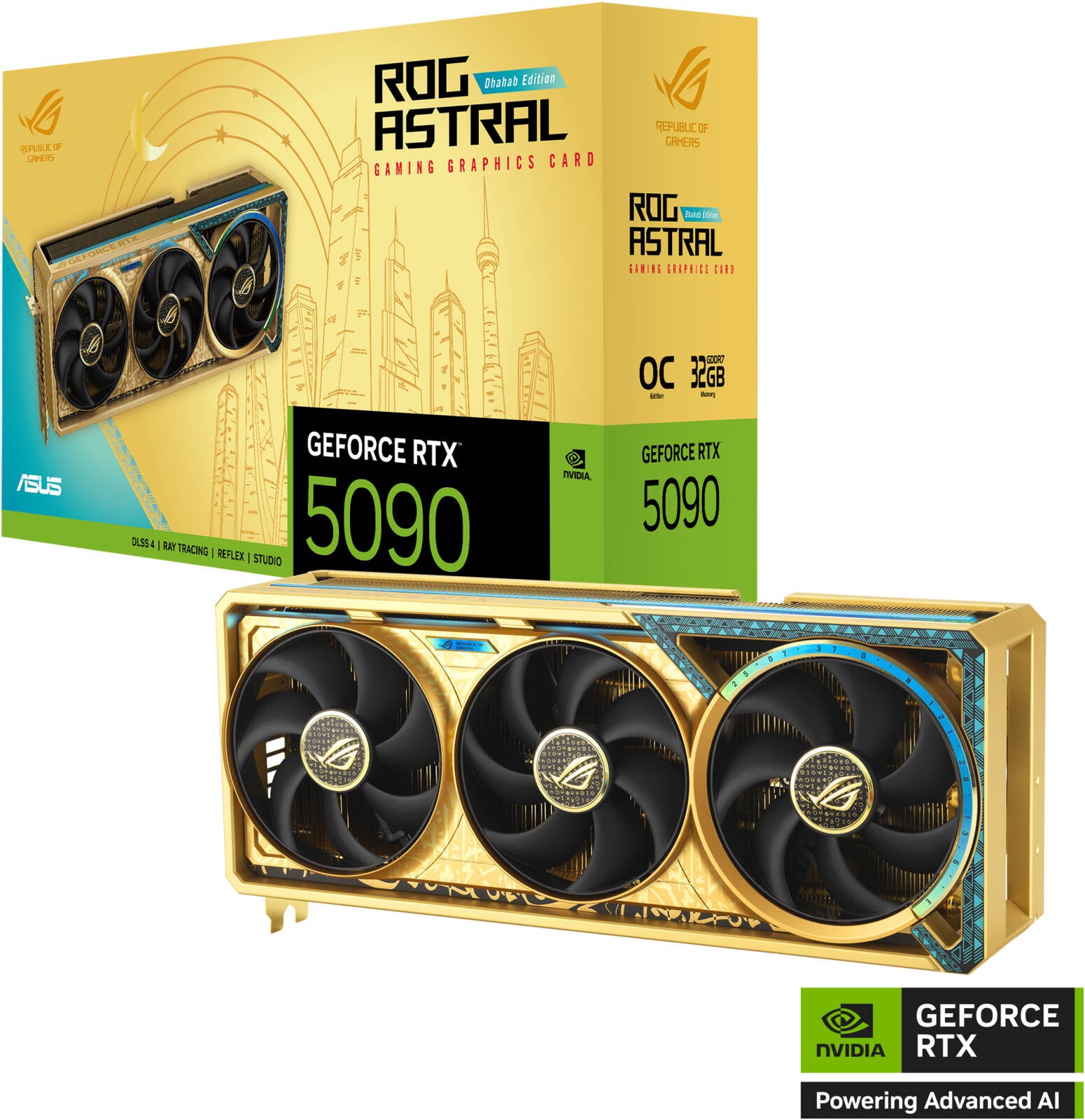 ASUS ROG Astral GeForce RTX 5090 Dhahab OC Edition Graphics Card