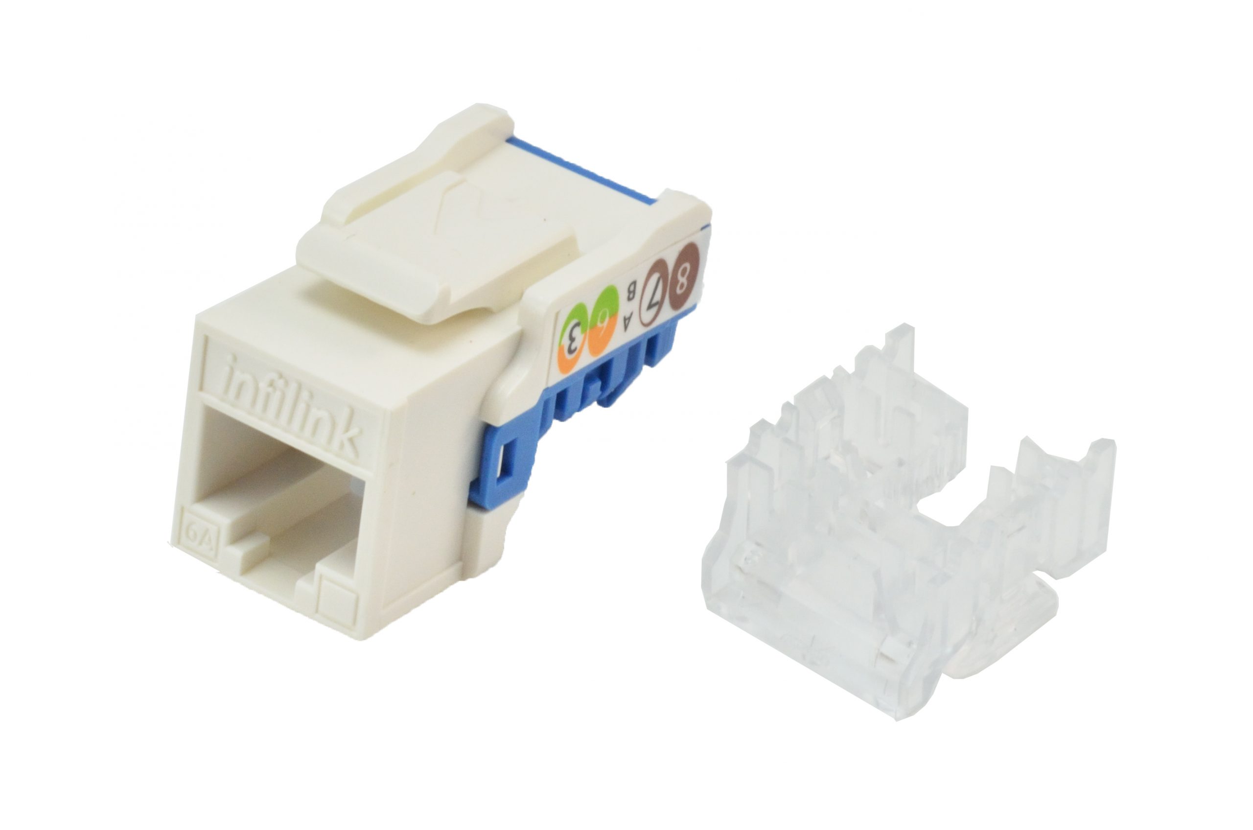 Infilink Cat.6A High Performance Series Keystone Jack 90 Degree IP-KS6AHP90