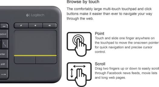 Logitech K400 Plus TV Wireless Touch Keyboard 920-007153