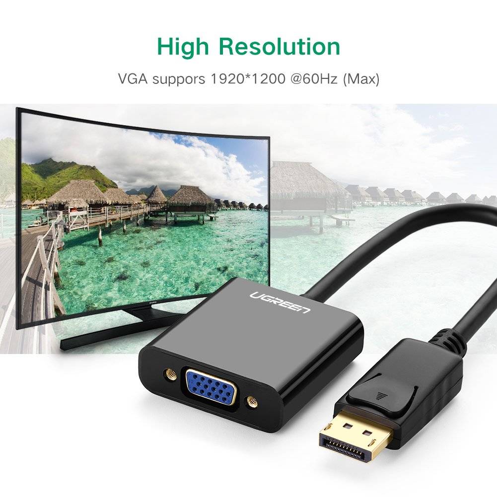 UGREEN DP Male to VGA Female Converter (Black) 20415