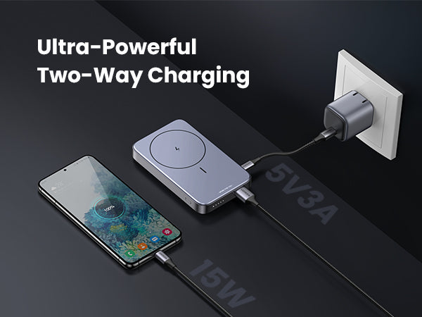 UGREEN 10000mAh Magnetic Wireless Power Bank (Space Gray)  15086