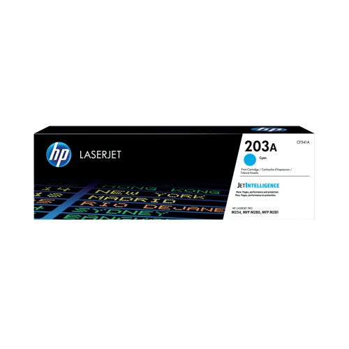 HP 203A Cyan Original LaserJet Toner Cartridge (CF541A)