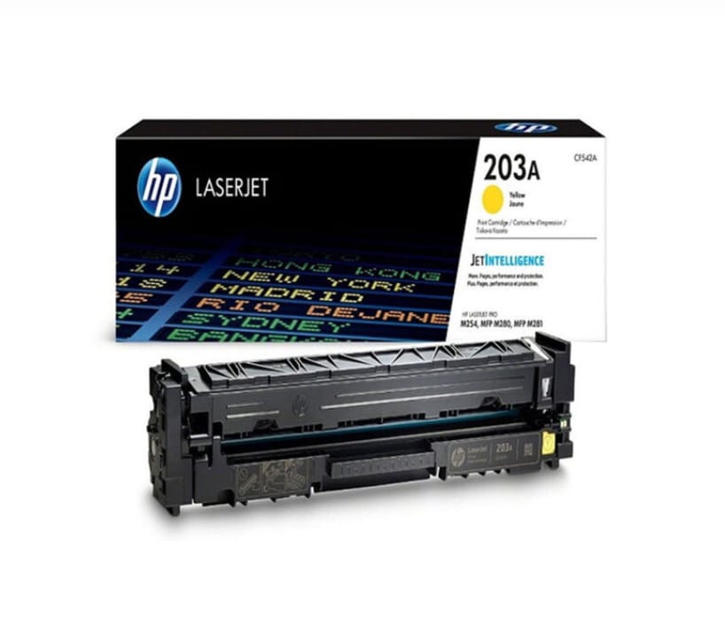 HP 203A Yellow Original LaserJet Toner Cartridge (CF542A)