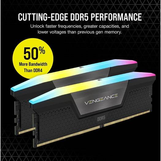 CORSAIR VENGEANCE RGB 32GB DDR5 Desktop Memory Kit