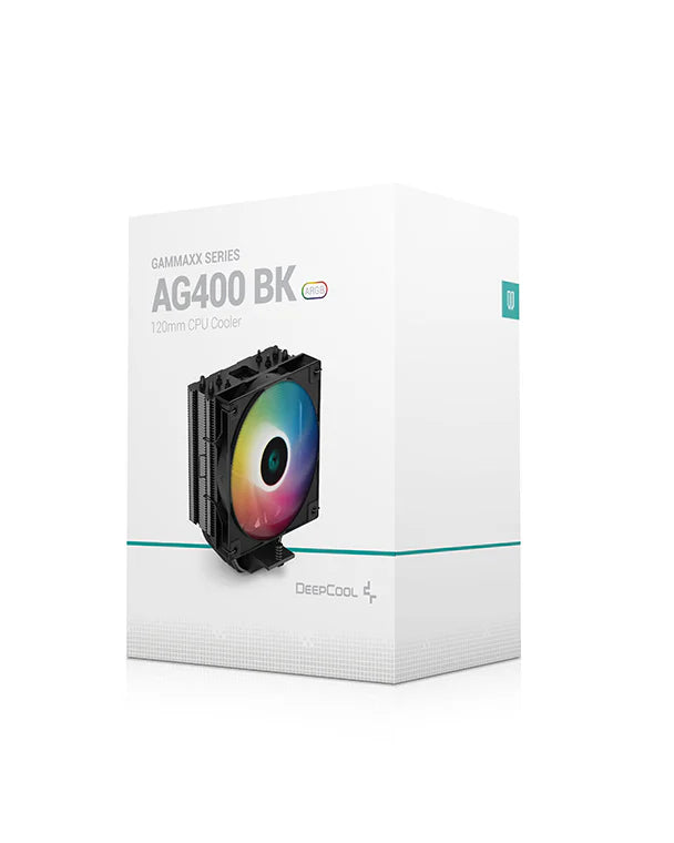 DeepCool AG400BKARGB is a single tower 120mm CPU cooler
