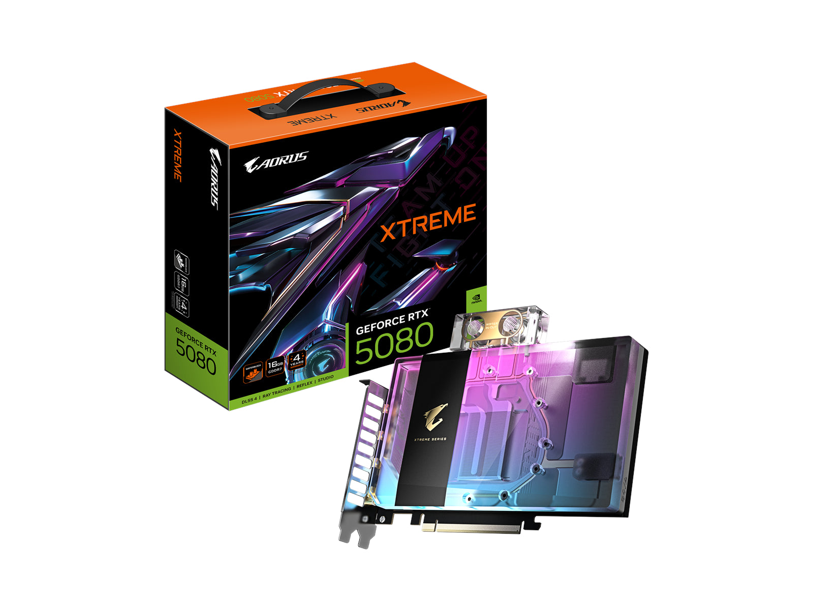 GIGABYTE AORUS GeForce RTX 5080 XTREME WATERFORCE WB Graphics Card