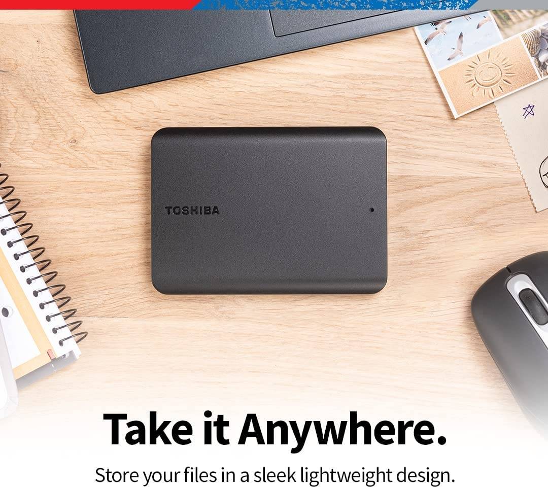 Toshiba 1TB Canvio Basics USB 3.0 Portable Hard Drive HDTB510EK3AA
