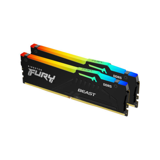 Kingston Fury Beast RGB 16GB DDR5 Desktop Memory KF556C40BBAK2-16