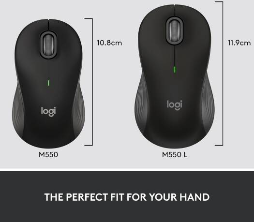 Logitech Signature M550 L Full Size Bluetooth Ambidextrous Mouse 910-007238