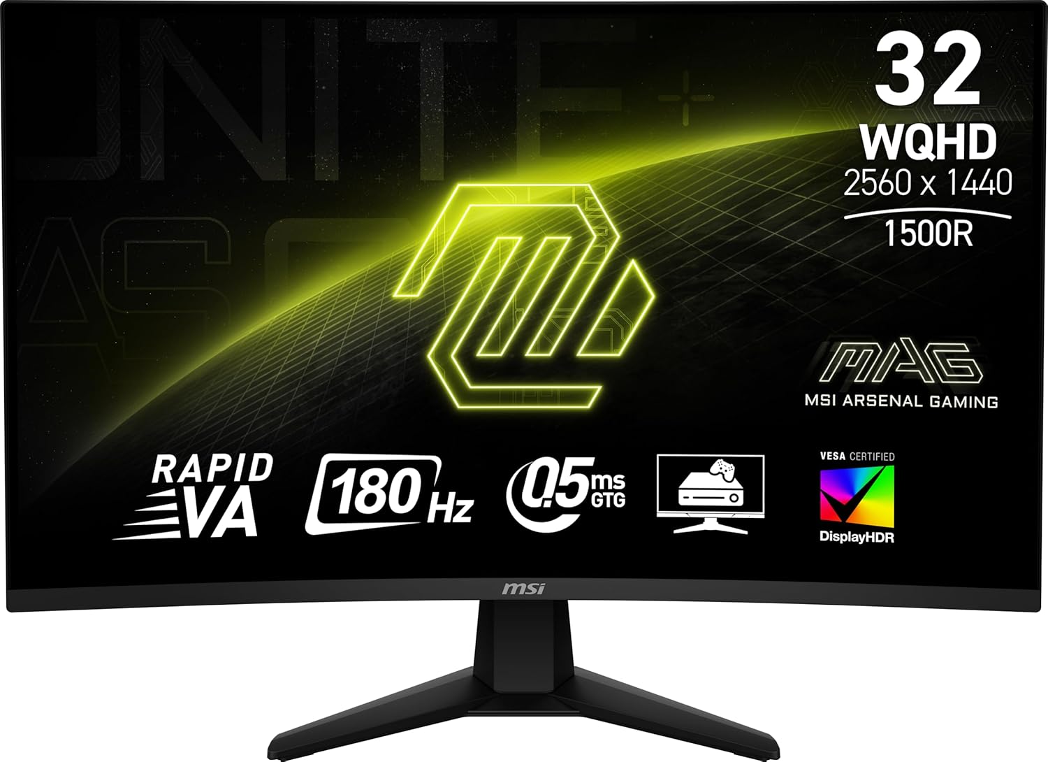 MSI MAG 31.5-inch IPS 2560 x 1440 (QHD) Computer Monitor 32CQ6F