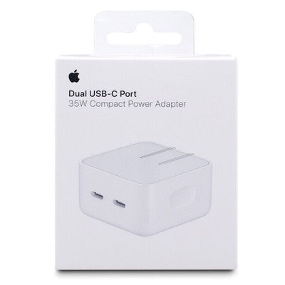 Apple 35W Dual USB Type-C Port Compact Power Adapter MW2H3AM/A