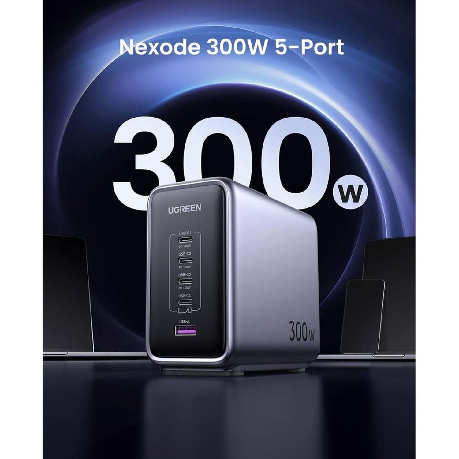 UGREEN Nexode 300W 5-Port PD GaN Fast Charger UK 90904B