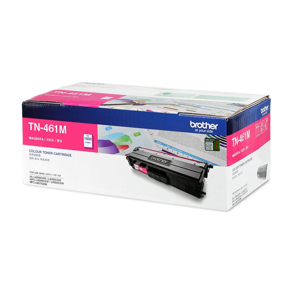 Brother Genuine TN-461M Standard Yield Magenta Ink Printer Toner Cartridge