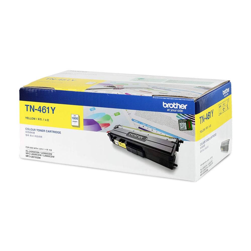 Brother Genuine TN-461Y Standard Yield Yellow Ink Printer Toner Cartridge