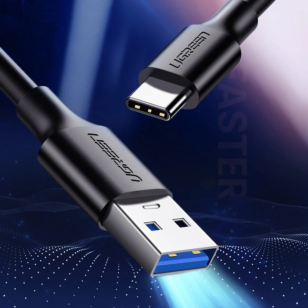 UGREEN USB 3.0 A Male to Type C Male Cable Nickel Plating 1m (black) 20882
