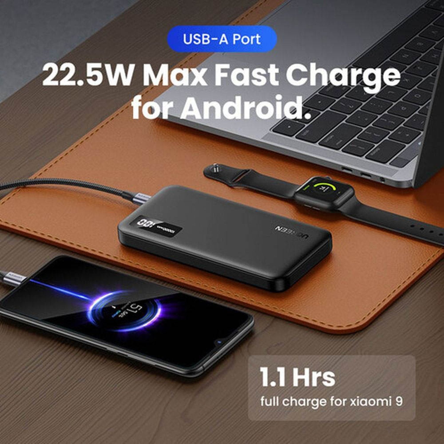 UGREEN 10000mAh Two-way Fast Charging Power Bank Black 25742