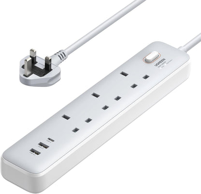 UGREEN 30W 3 AC Power Strip with Master Switch (2A1C)  15461