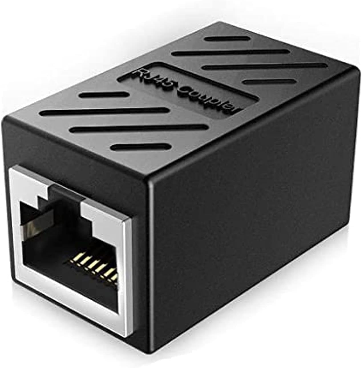 UGREEN RJ45 Network Keystone Jack Inline Coupler Female to Female 1pcs (Black) 20390