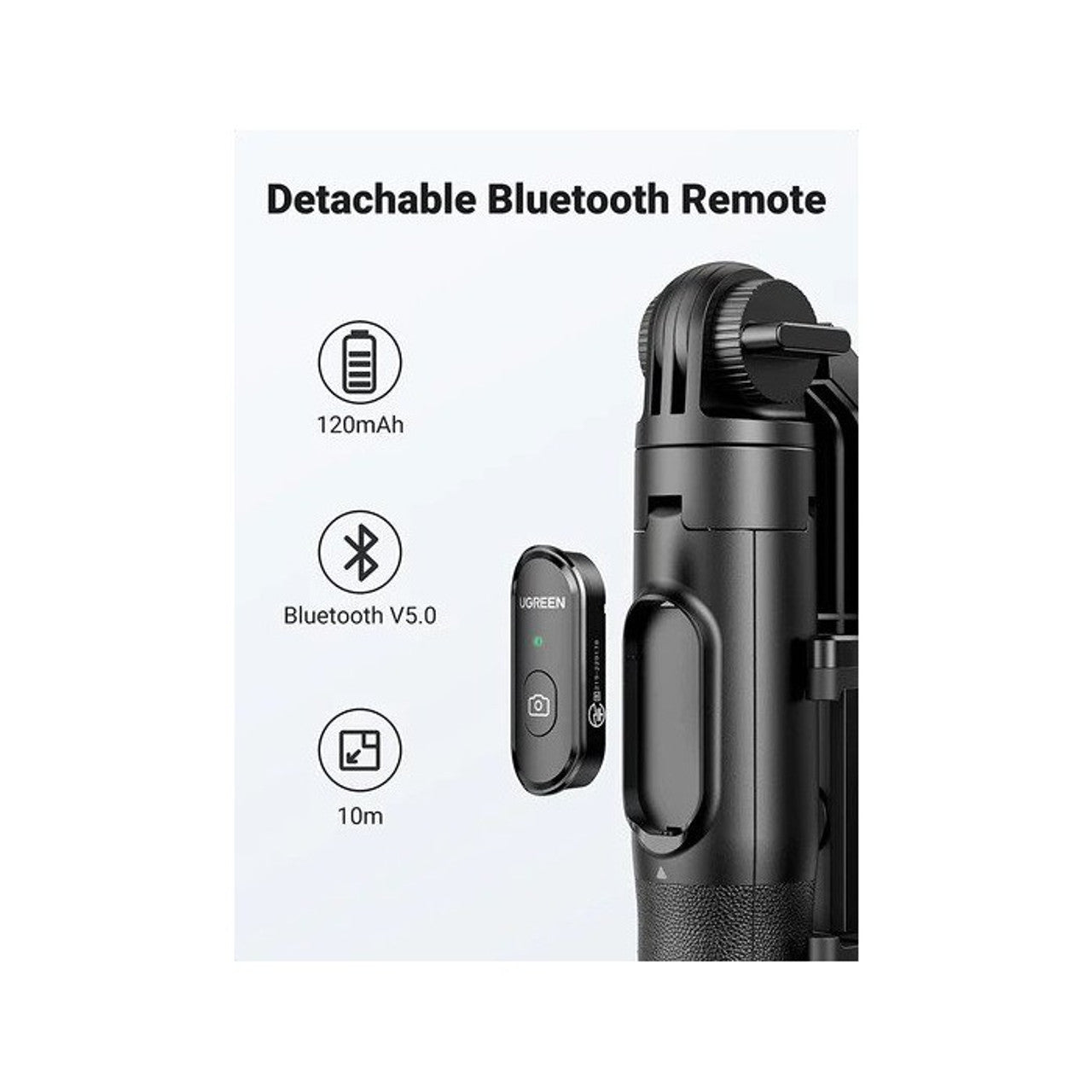 UGREEN Selfie Stick Tripod with Bluetooth Remote 15062