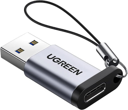 UGREEN Type C to USB 3.0 A Adapter Cable with Lanyard (Space Gray) 50283