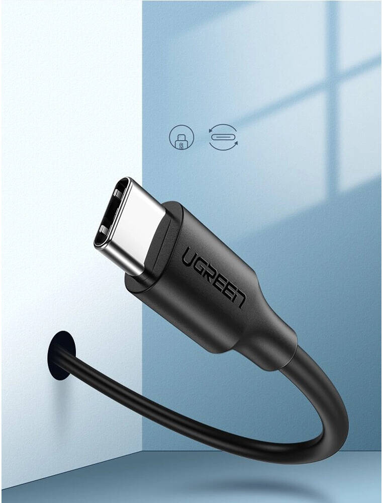 UGREEN USB-A 2.0 to USB-C Cable Nickel Plating 1m (Black) 60116
