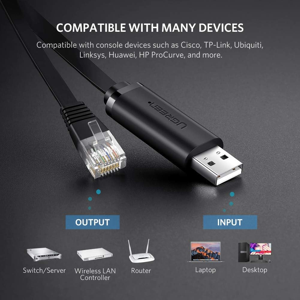 UGREEN USB to RJ45 Console Cable 1.5m 50773