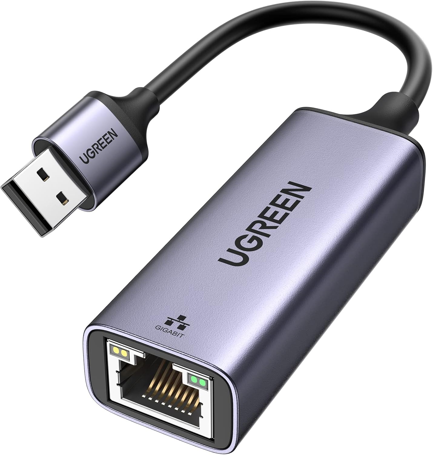 UGREEN USB to RJ45 Ethernet Adapter Aluminum Case (Space Gray) 50922