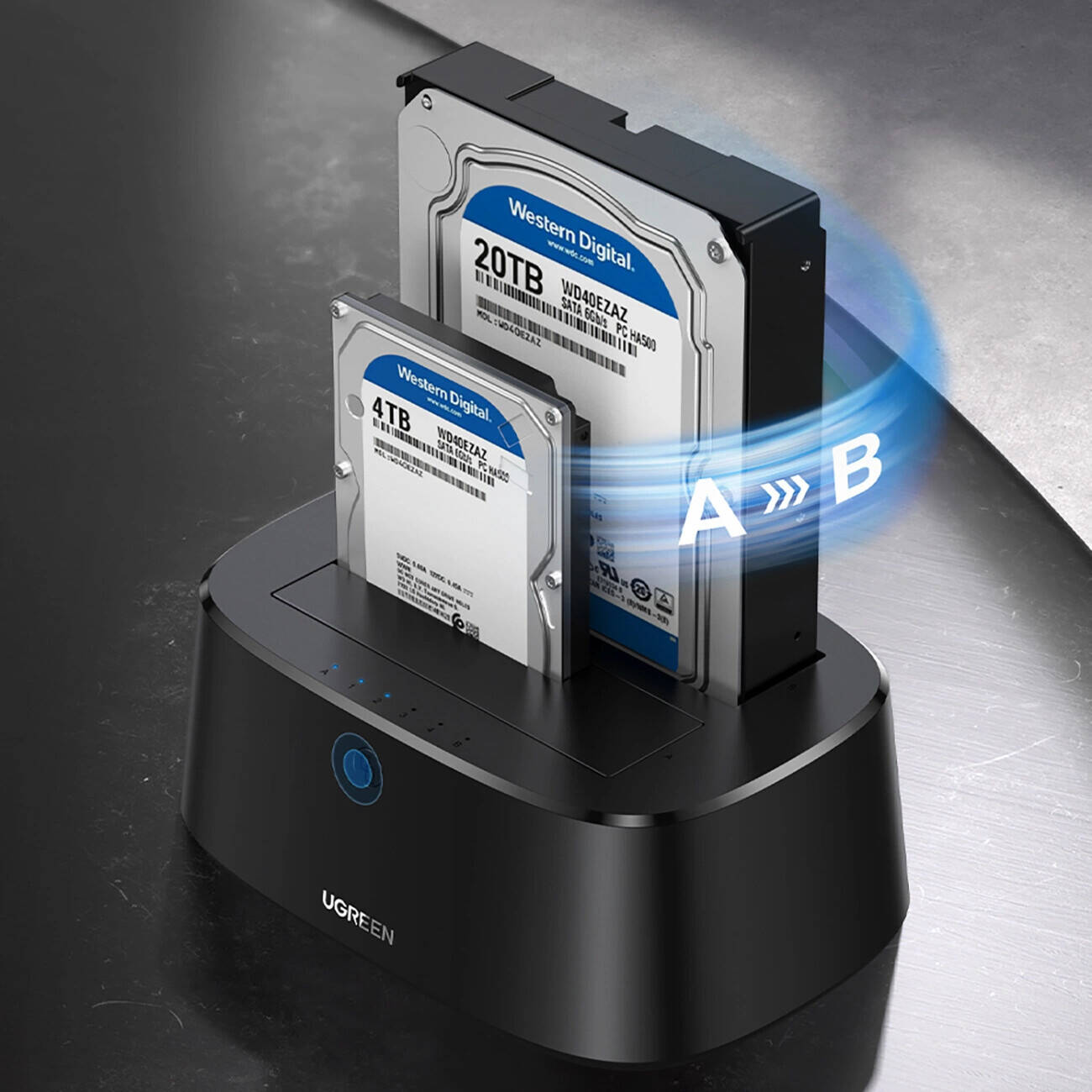 UGREEN USB 3.0 to SATA Dual-Bay Hard Drive Duplicator/Cloner EU 50857