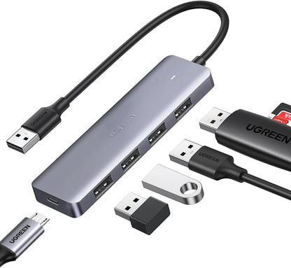UGREEN 4-Port USB3.0 Hub with USB-C Power Supply 70336