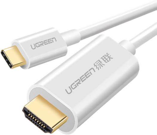 UGREEN USB Type C to HDMI Cable Male to Male ABS Case 1.5m (White) 30841