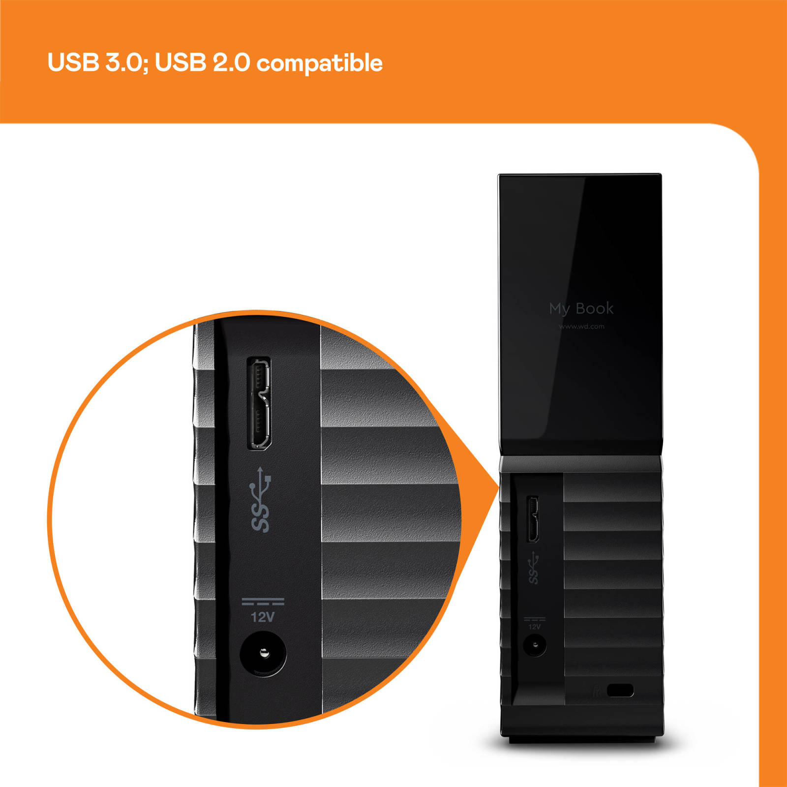 WD 12 TB My Book Desktop USB 3.0 Hard Drive WDBBGB0120HBK-EESN